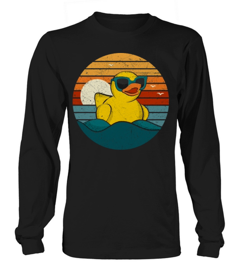 Vintage Retro Sunset Art Of Zoo Cute Yellow Rubber Long sleeved Unisex