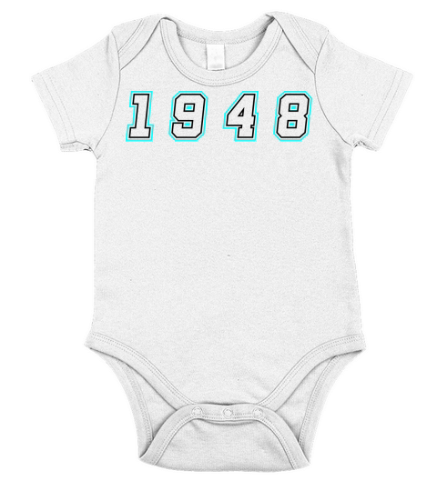 1948 Year Number Short Sleeve Baby One-Piece