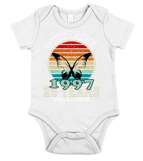 1997 Vintage Birthday Present Short Sleeve Baby One-Piece