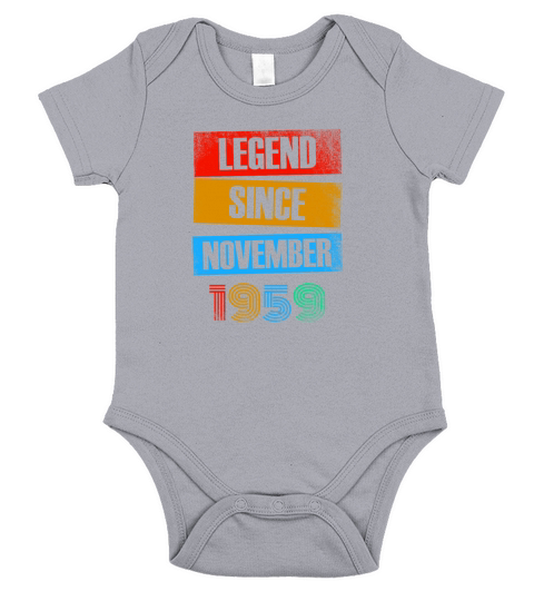 60th Birthday November Vintage Legend 60 Short Sleeve Baby One-Piece