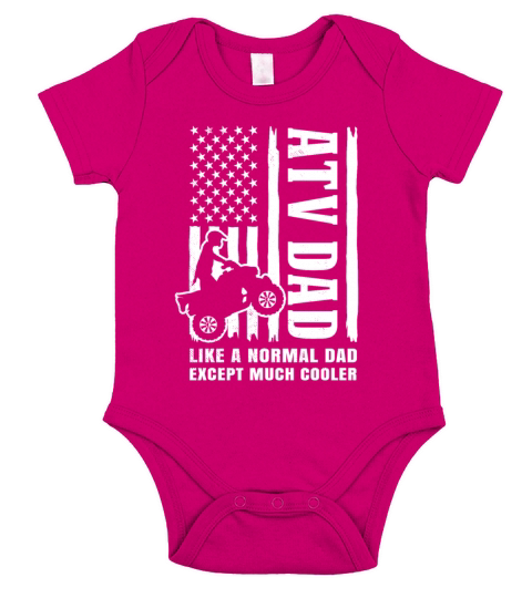all terrain vehicles Vintage flag theme funny DAD Short Sleeve Baby One-Piece