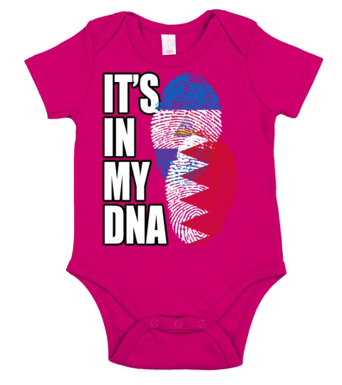 Bahraini And Nicaraguan Mix Heritage DNA Flag Short Sleeve Baby One-Piece