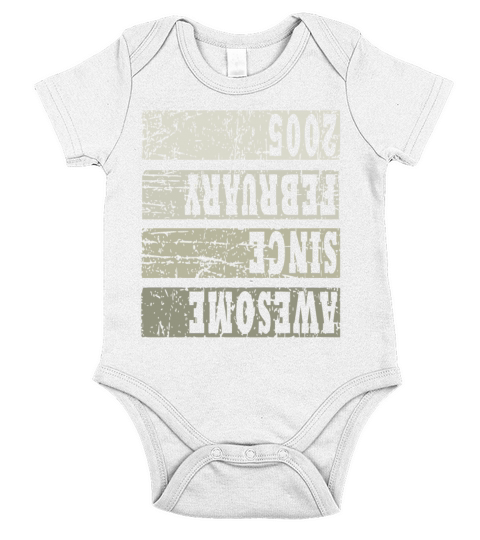 Born 2005 February 18th Birthday Gift Short Sleeve Baby One-Piece