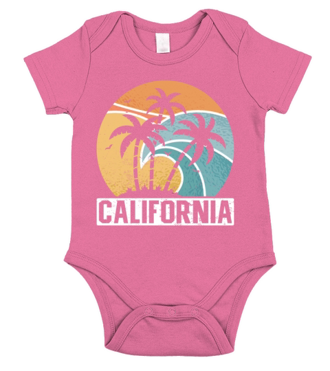 California Summer Sun Palms Beach Water Cali Love Short Sleeve Baby One-Piece