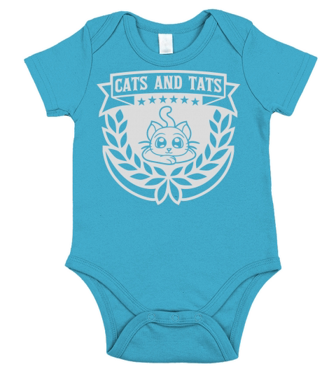 cats and tats quote Short Sleeve Baby One-Piece
