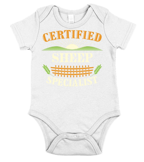 Certified Sheep Specialist Farmer Funny Farming Short Sleeve Baby One-Piece