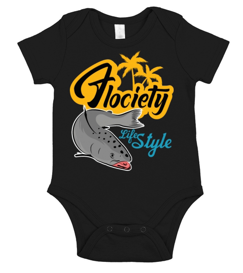 flociety life style florida fishing Short Sleeve Baby One-Piece