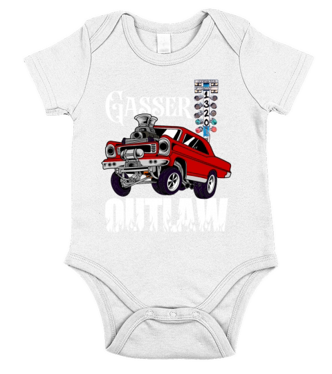 Gasser Outlaw Class Vintage Drag Racing Race Car Short Sleeve Baby One-Piece