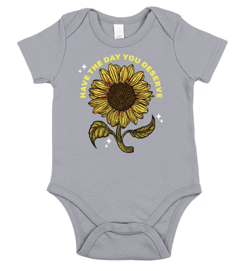 Have The Day You Deserve Cool Vintage Sunflowers Short Sleeve Baby One-Piece