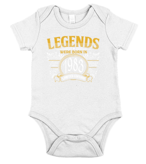 Legends were born in 1983 40th birthday gifts Short Sleeve Baby One-Piece