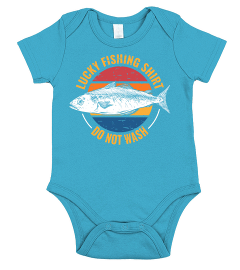 Lucky Fishing Shirt for Fish Hunter and Fisherman Short Sleeve Baby One-Piece