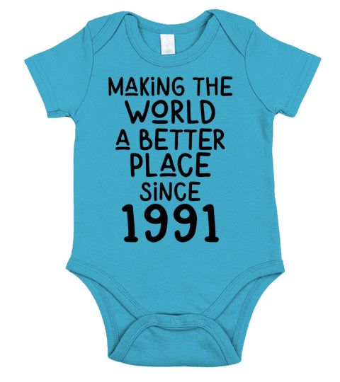 Making the World a better place since 1991 Short Sleeve Baby One-Piece