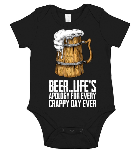 Man cave Beer drinking Short Sleeve Baby One-Piece