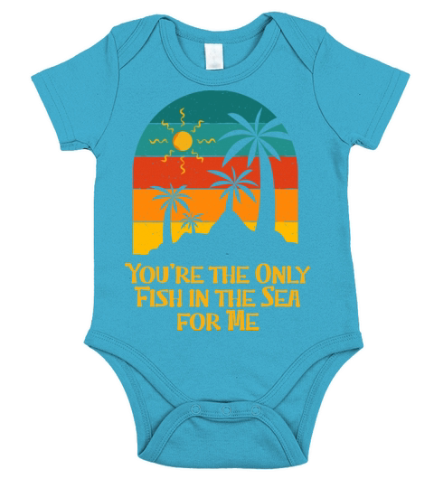 Only Fish in Sea for Me Couples Husband and Wife Short Sleeve Baby One-Piece