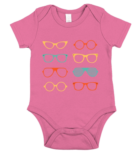 retro eyeglass optician eye doctor optometrist fun Short Sleeve Baby One-Piece