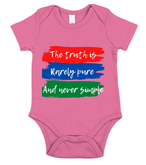 The truth Is Rarely Pure Short Sleeve Baby One-Piece