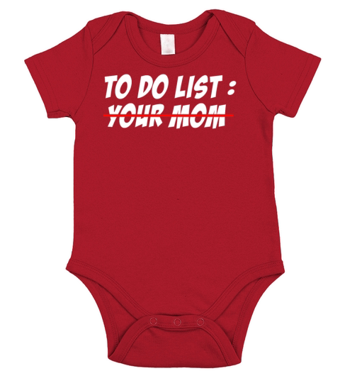 To Do List Your Dad Mom Sarcasm Sarcastic Short Sleeve Baby One-Piece