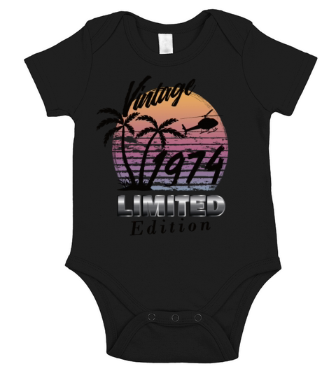 Vintage 1974 Limited Edition Short Sleeve Baby One-Piece