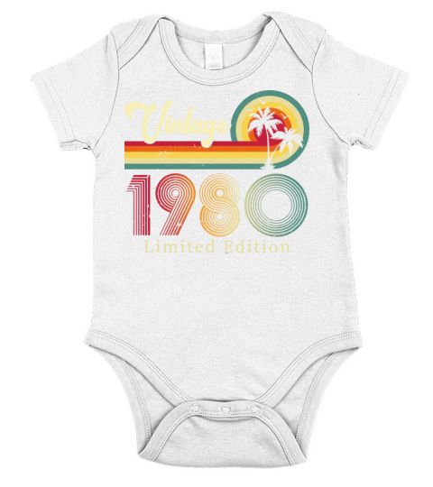 Vintage 1980 Limited Edition Short Sleeve Baby One-Piece