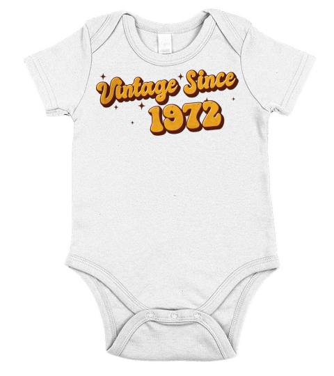 Vintage since 1972 51 Years Old - Groovy 51st Short Sleeve Baby One-Piece
