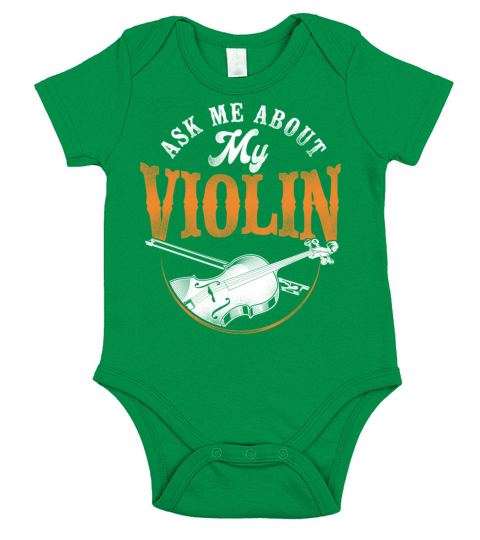 Violin Violinist Vintage Ask Me Short Sleeve Baby One-Piece