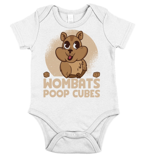 Wombats Poop Cubes For A Wombats Lover Short Sleeve Baby One-Piece