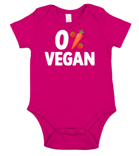 Zero Percent Vegan Funny BBQ Carnivore Meat Eater Short Sleeve Baby One-Piece