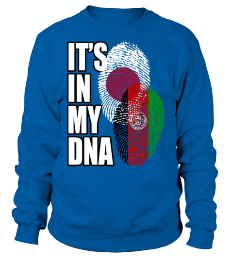 Afghan And Japanese Mix Heritage DNA Flag Sweatshirt Unisex