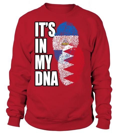 Bahraini And Nicaraguan Mix Heritage DNA Flag Sweatshirt Unisex