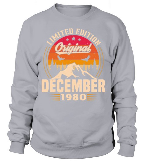 Birthday Gift December 1980 Vintage Retro Sweatshirt Unisex
