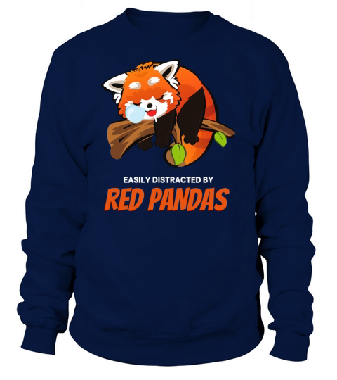 Easily Distracted Red Pandas Vintage Sweatshirt Unisex