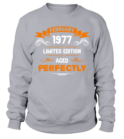 February 1977 Vintage Birthday Present Sweatshirt Unisex