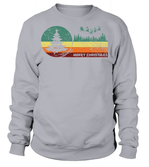 Merry Christmas Vintage Retro Style Sweatshirt Unisex