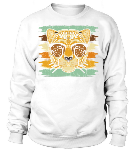 Retro Cheetah over Zookeeper Wildlife Animal Zoo Sweatshirt Unisex