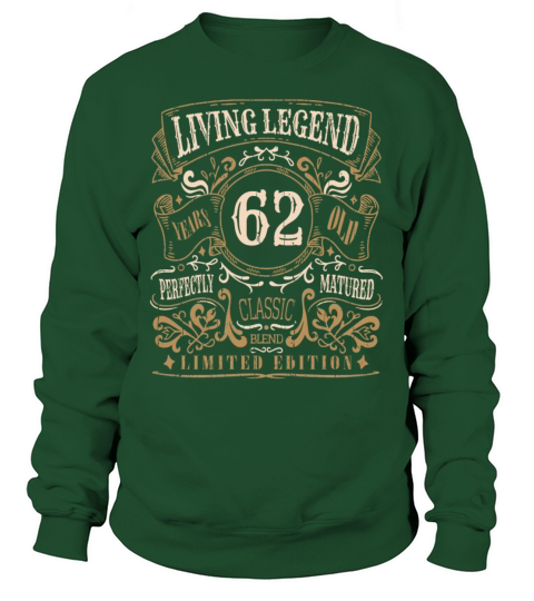 Retro Vintage Birth Whiskey Age 62 Years Old Sweatshirt Unisex