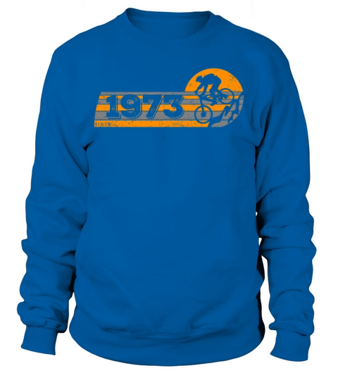 Vintage 1973 Birthday cycling MTB-Bicycles Sweatshirt Unisex