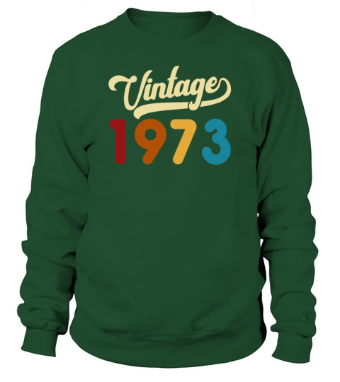Vintage 1973 Retro Style 48th Birthday Gift Sweatshirt Unisex