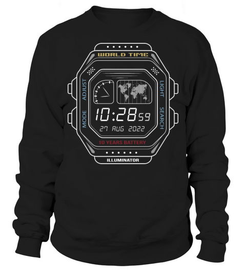 Vintage digital watch clock screen Sweatshirt Unisex