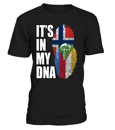 Comoran And Norwegian Mix Heritage DNA Flag T-Shirt Unisex