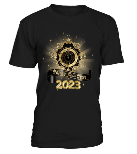 Happy New Year Black and Gold T-Shirt Unisex
