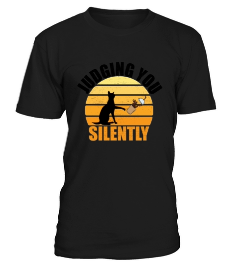 Judging You Silently black cat lovers gift T-Shirt Unisex