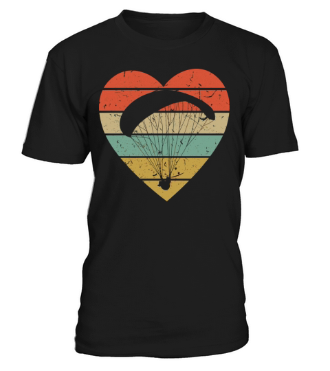 Paragliding Vintage Design Retro Paraglider Heart T-Shirt Unisex