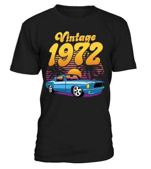 Retro Sunset With Car Vintage 50th Birthday T-Shirt Unisex