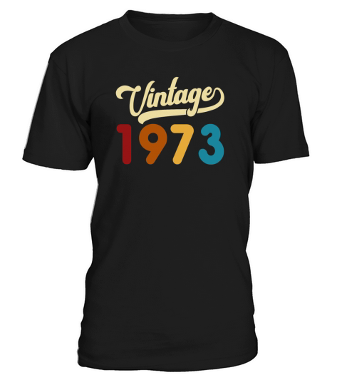 Vintage 1973 Retro Style 48th Birthday Gift T-Shirt Unisex
