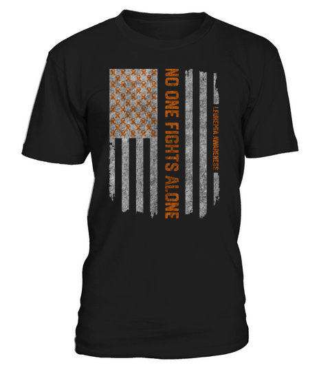Vintage Leukemia Cancer Awareness American Flag T-Shirt Unisex