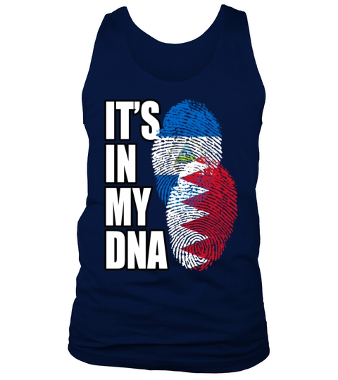 Bahraini And Nicaraguan Mix Heritage DNA Flag Tank Top Unisex
