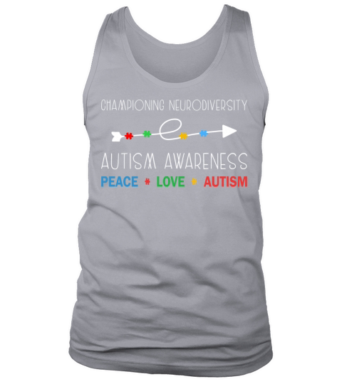 Championing Neurodiversity Autism Awareness Tank Top Unisex