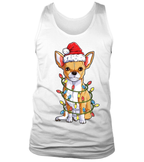 Chihuahua Santa Christmas Tree Lights Xmas Boys Do Tank Top Unisex