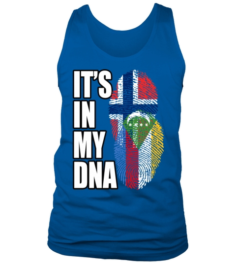 Comoran And Norwegian Mix Heritage DNA Flag Tank Top Unisex