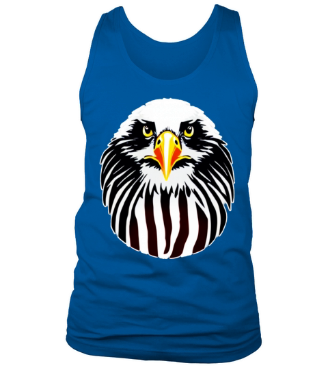 Eagle imprint american bird animal art motif bald Tank Top Unisex